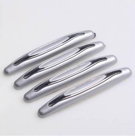 Protetor Porta Universal Abs Preto Prata Branco 4 Peças