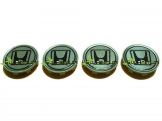 Foto do Produto: EMBLEMA DE RODA HONDA PRATA 58mm - 4PÇ?s + GARRAS DE FIXAÇÃO