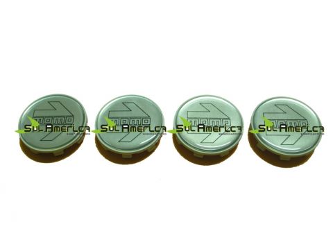 EMBLEMA DE RODA MOMO PRATA 58mm - 4PÇŽs + GARRAS DE FIXAÇÃO - Sul