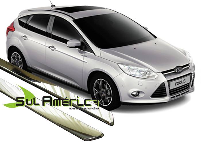 FRISO LATERAL NOVO FORD FOCUS 2014 2015 2016 4P CROMADO (4PÇ?S)