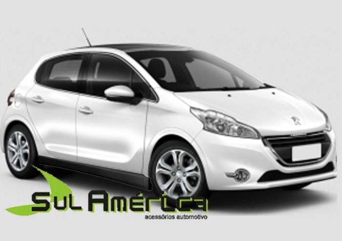 SPOILER LATERAL PEUGEOT 208 308 2012 A 2019 PRETO DISCRETO