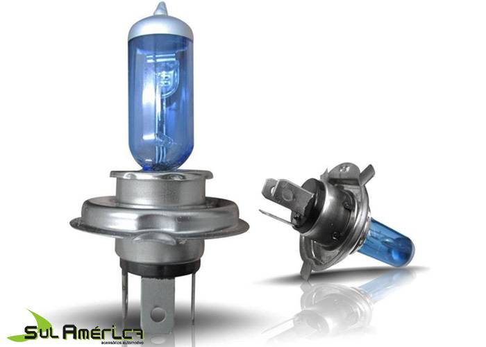 JOGO LAMPADA H4 12V 55W SUPER BRANCA XENON 8.500K (2PÇ?S)