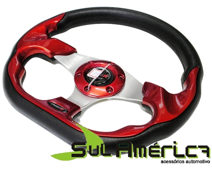 VOLANTE VERMELHO TYPER 33cm + CUBO ESCORT 87/92 HOBBY XR3 L GL