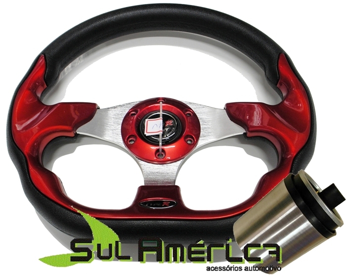 VOLANTE VERMELHO TYPER 33cm + CUBO FIESTA ROCAM 2011 A 2015