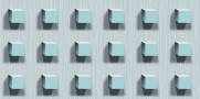 imagem do Papel de Parede Texturizado 3D Cubos Azul