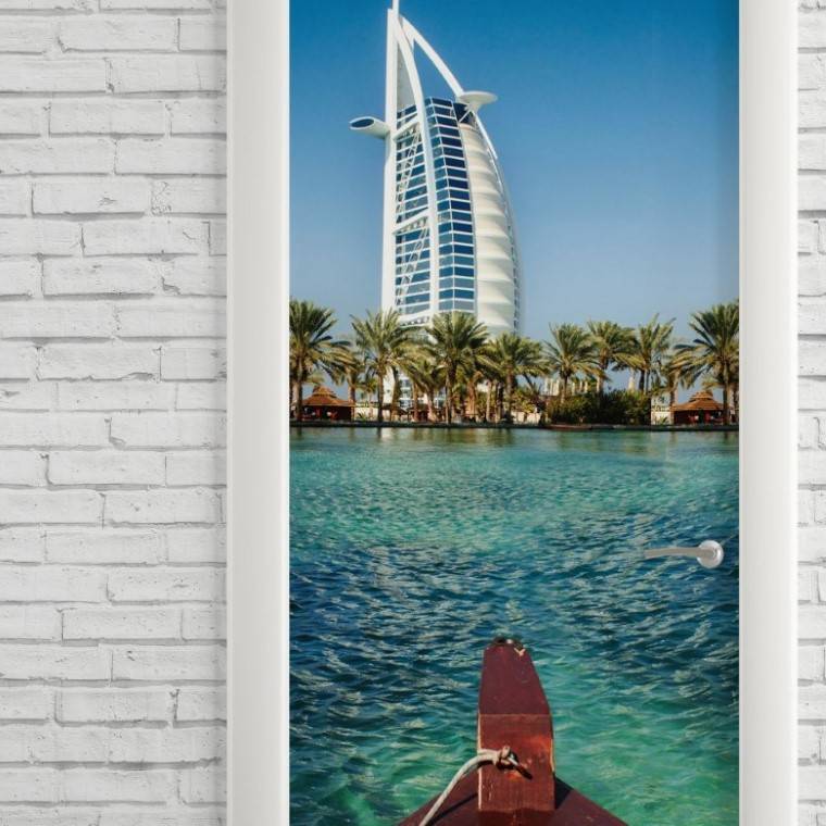 Adesivo Para Porta Dubai City imagem 2