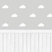 imagem do Papel de Parede Adesivo Nuvens com Madeira /Rolo