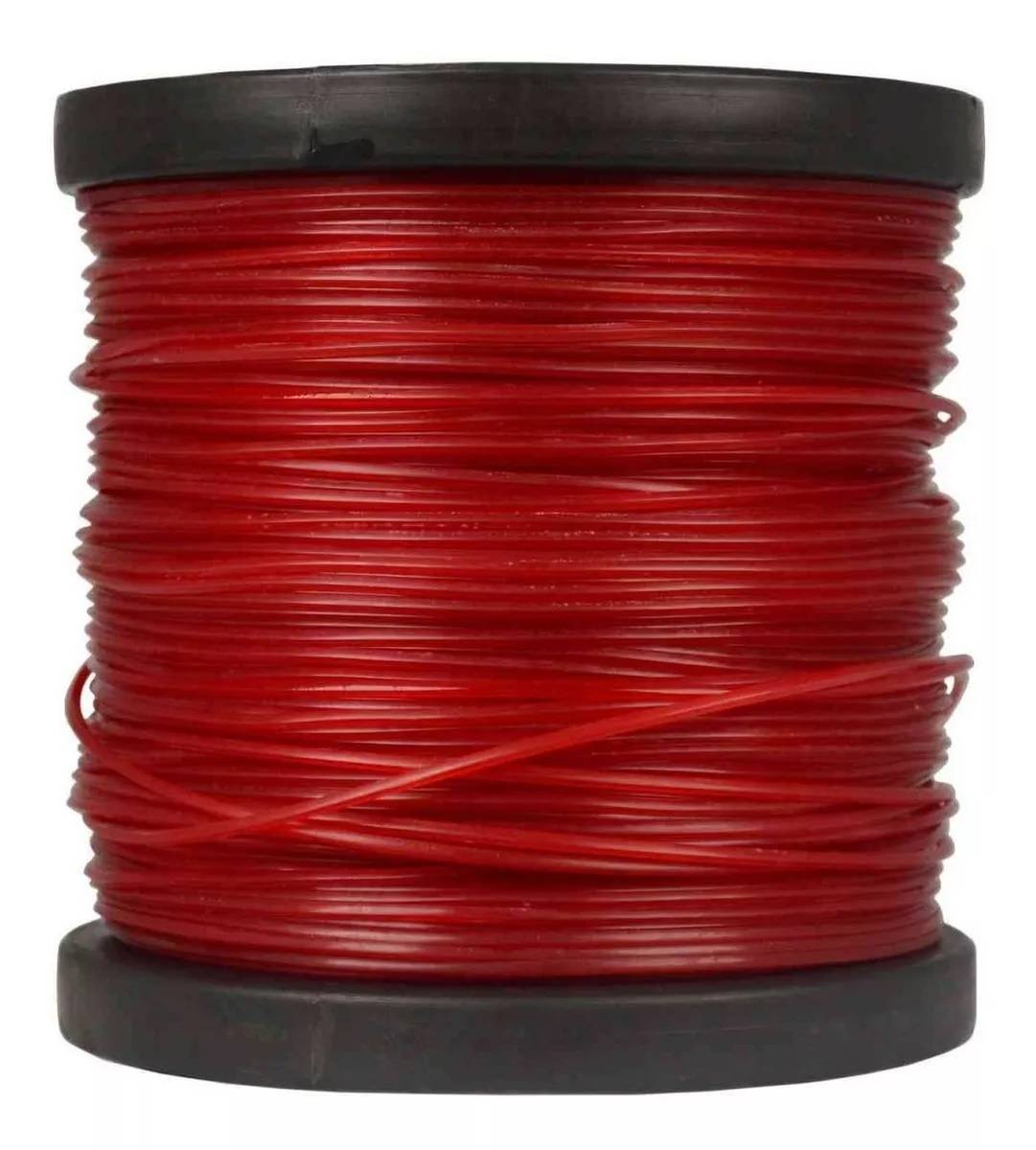 Rolo Bobina de Fio de Nylon 3,00mm para Roçadeiras Vermelho Redondo C/ 2,268Kg - 255Mts