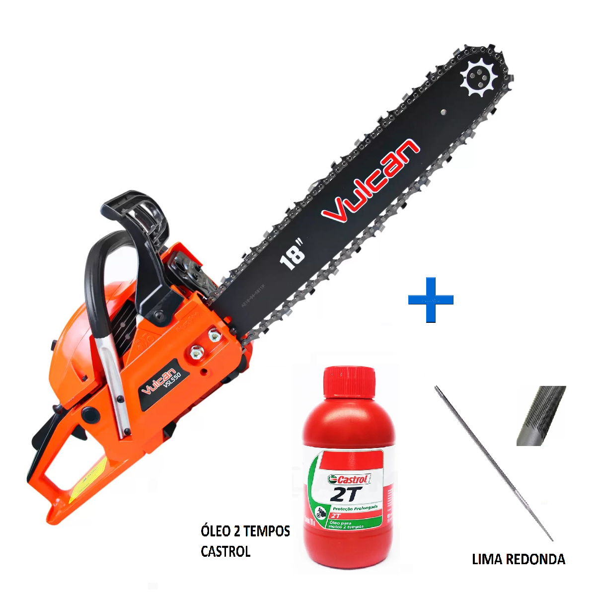 Motosserra a Gasolina VULCAN VSL550 2T 55cc 3HP Sabre 18 Pol