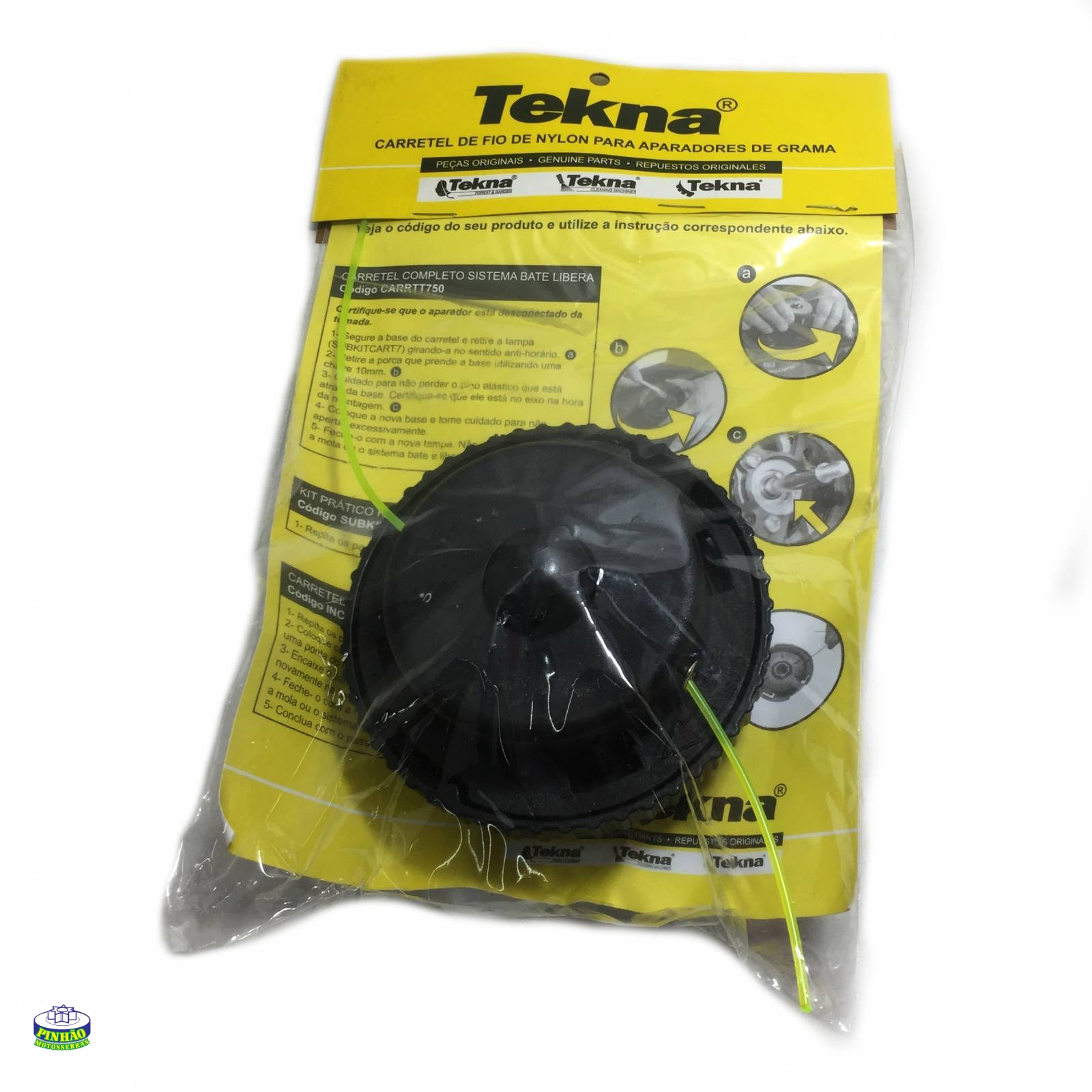 Kit carretel para aparadores de grama elétricos Tekna TT700 - PINHAO MOTOSSERRAS - ME