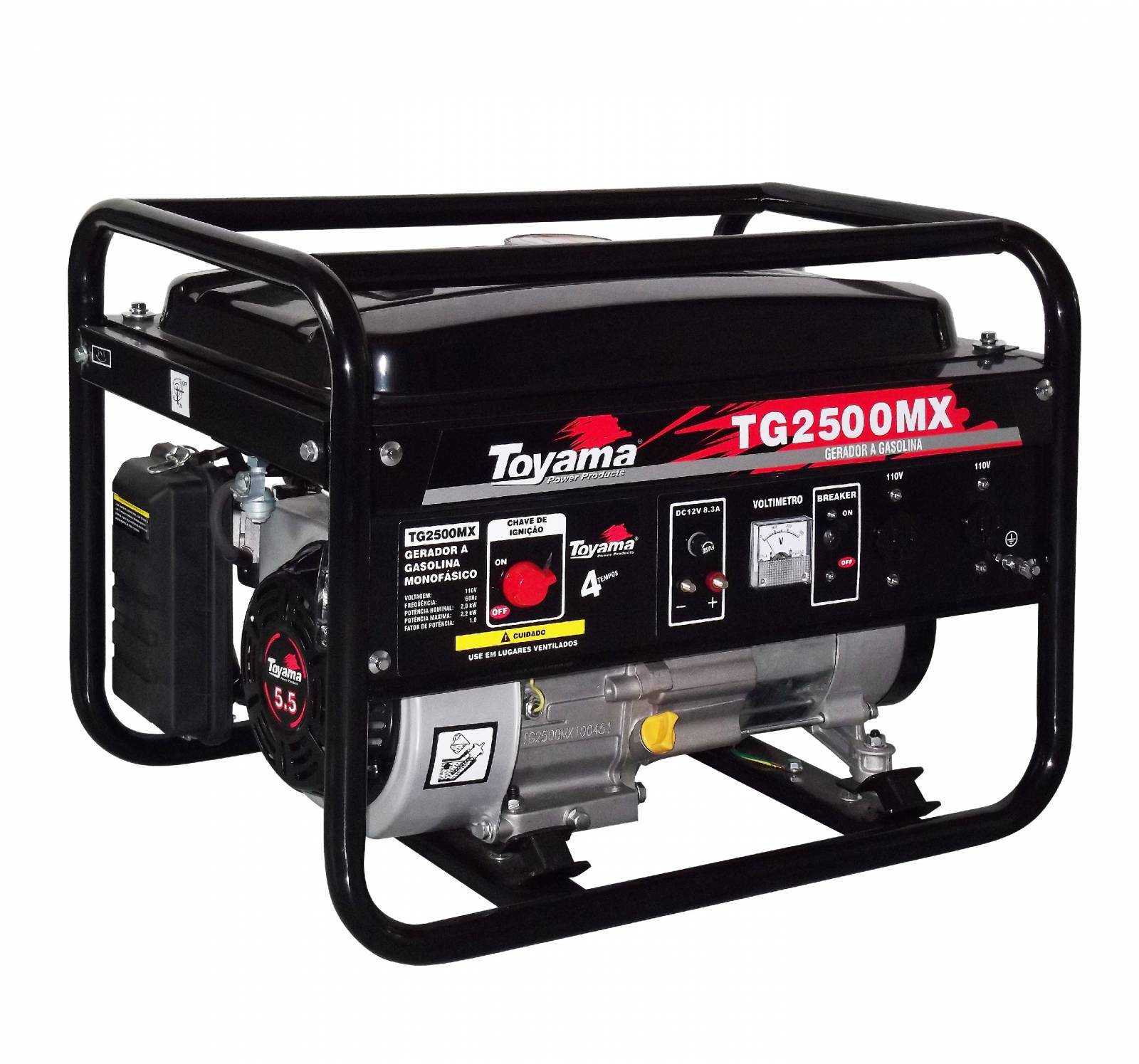 GERADOR TOYAMA GASOLINA  2200W / 2.2 KVA 110V - TG2500MX1