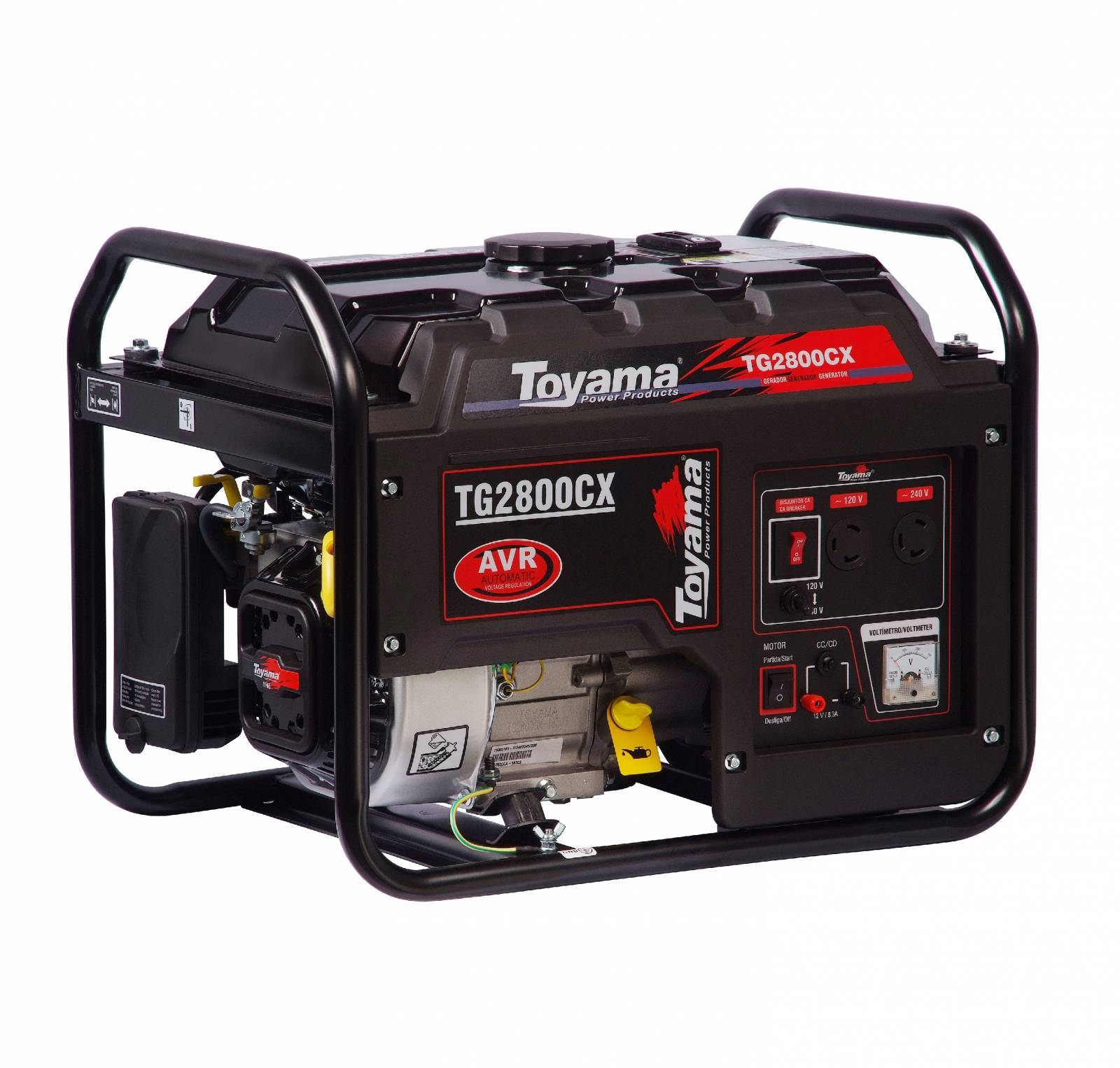 GERADOR TOYAMA GASOLINA 2500W / 2.5 KVA BIVOLT - TG2800CX - Pesca