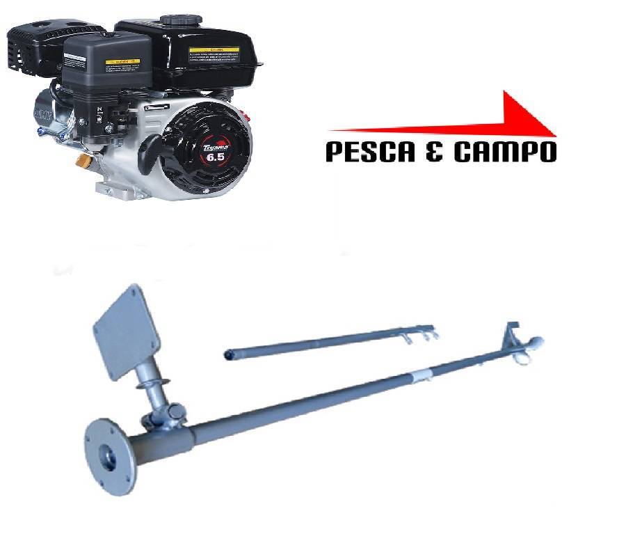Motor Gasolina Toyama 6.5 hp com rabeta simples 2,2m