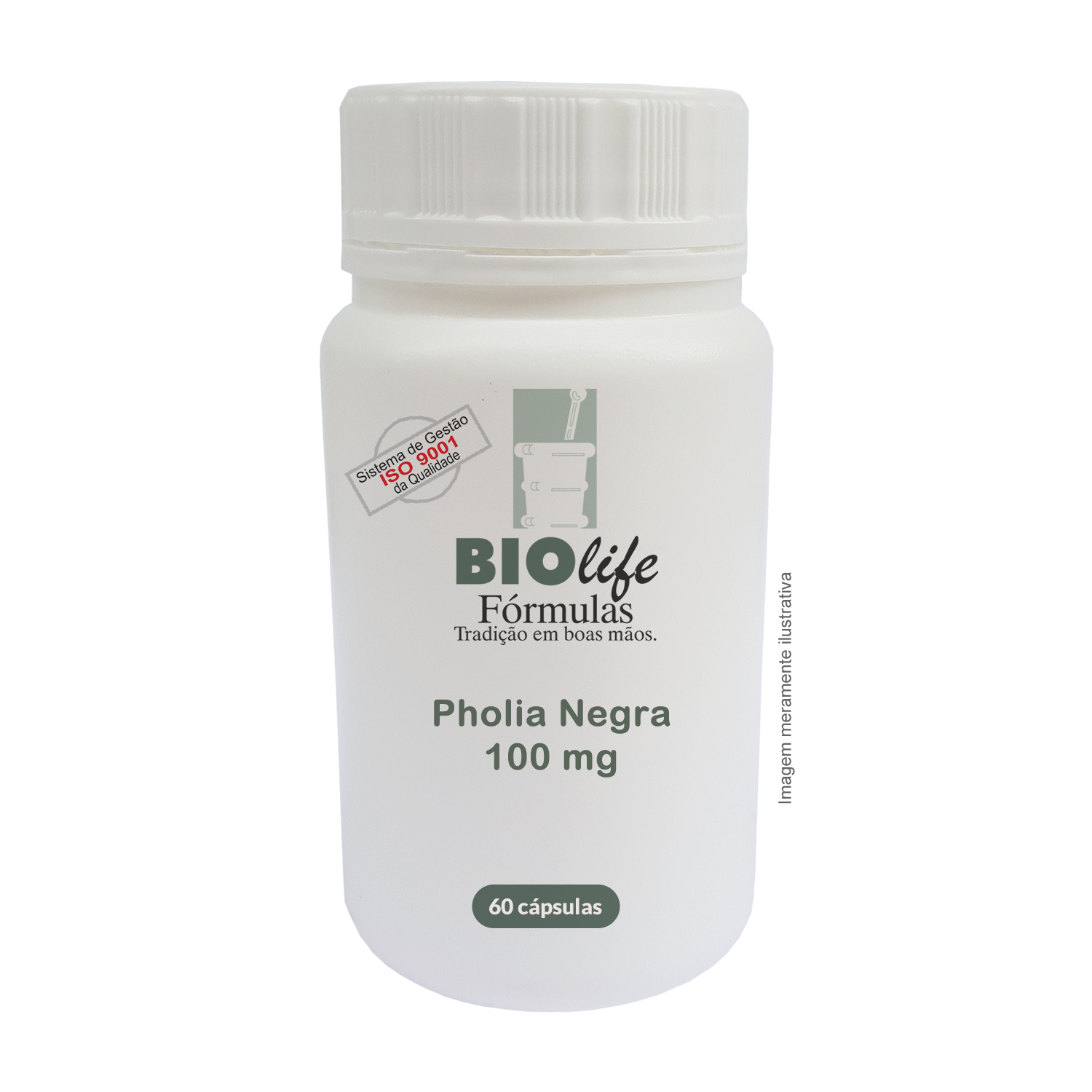 PHOLIA NEGRA 100mg com 60 cápsulas - BioLife