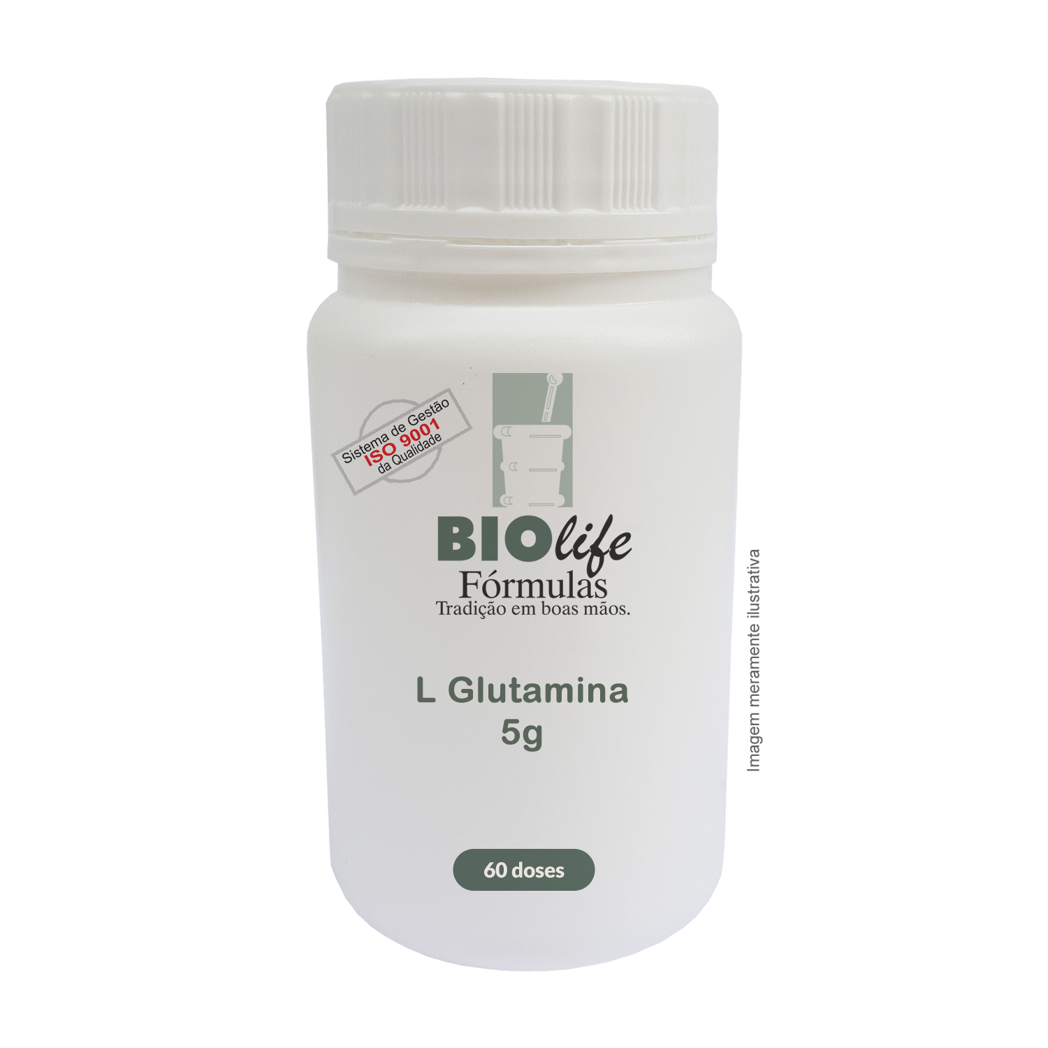 L Glutamina5g - 60 doses - Aumento da Massa Muscular - BioLife