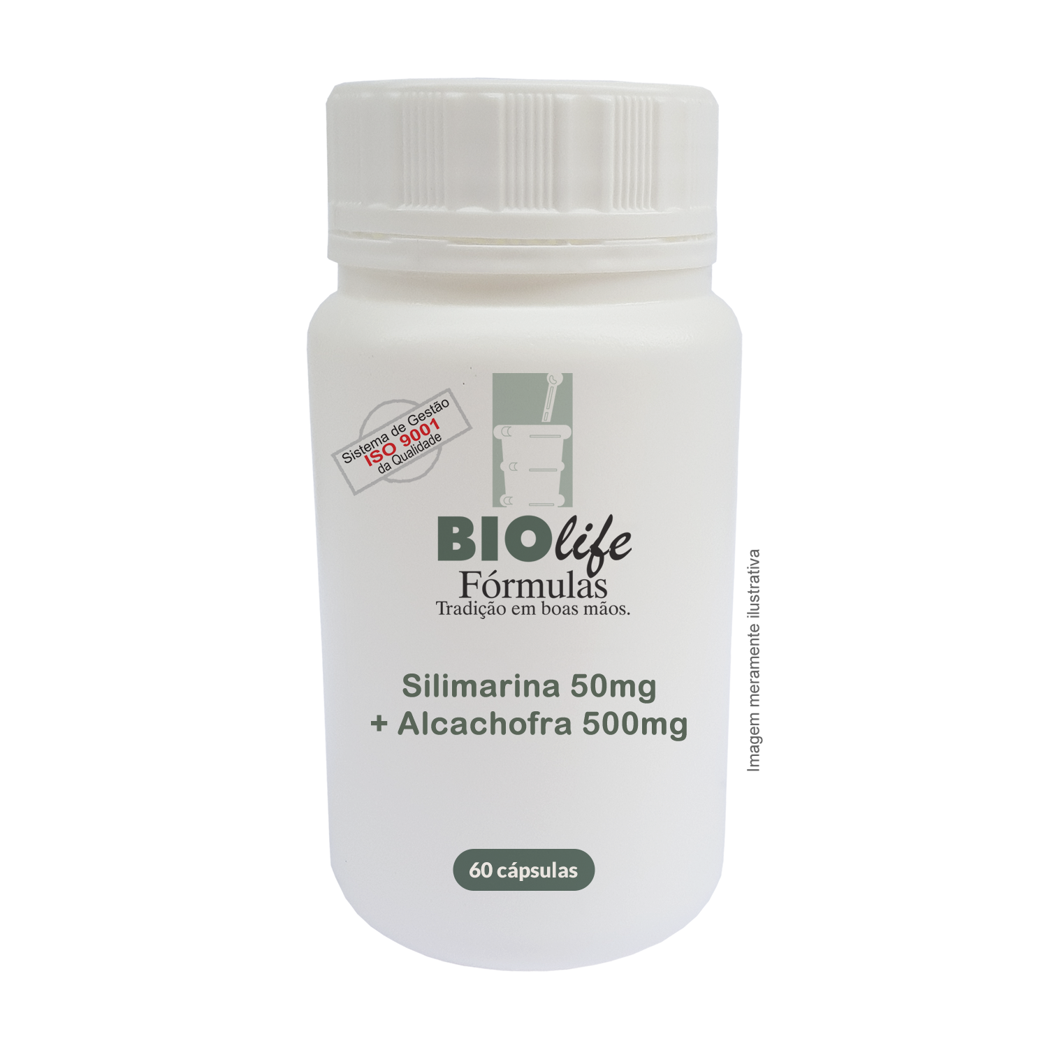 Silimarina 50mg + Alcachofra 500mg com 60 cápsulas - BioLife
