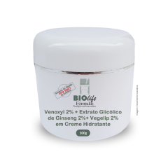 Venoxyl 2% + Extrato Glicólico de Ginseng 2%+ Vegelip 2% + Creme Hidratante qsp 100g