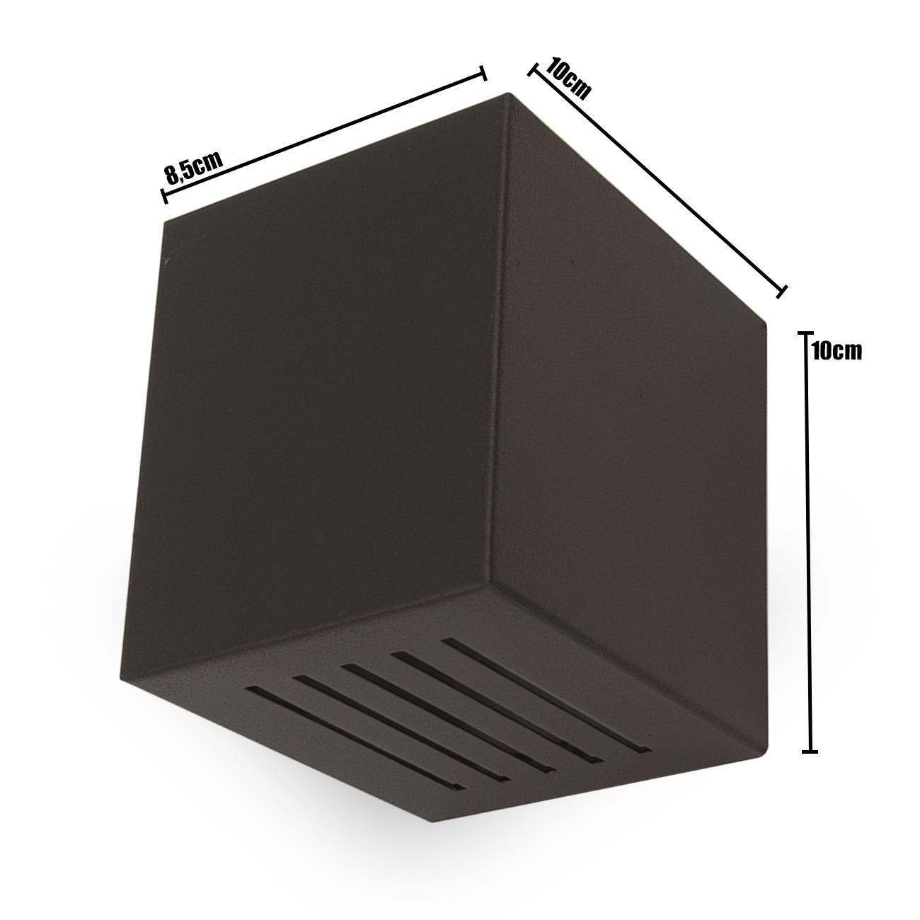 Arandela Frisada Parede Externa/ Interna 10 Fachos Marrom Kit 03 unidades