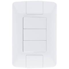 Conjunto Montado Aria 4x2 3 Interruptores Simples 250V Tramontina