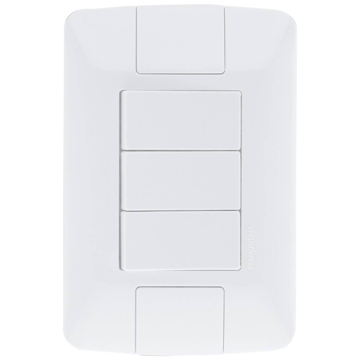 Conjunto Montado Aria 4x2 3 Interruptores Simples 250V Tramontina