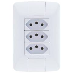 Conjunto Montado Aria 4x2 3 Tomadas NBR 14136 20A 250V Tramontina