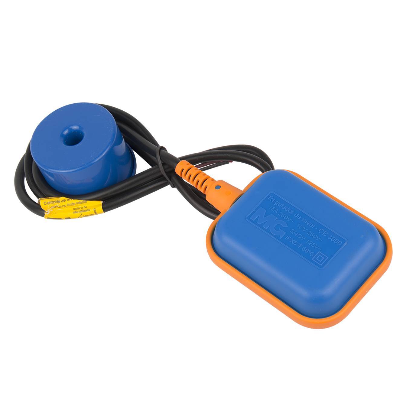 Chave Boia Elétrica Regulador De Nível 15a CB-2012 MarGirius Cabo 1,20m