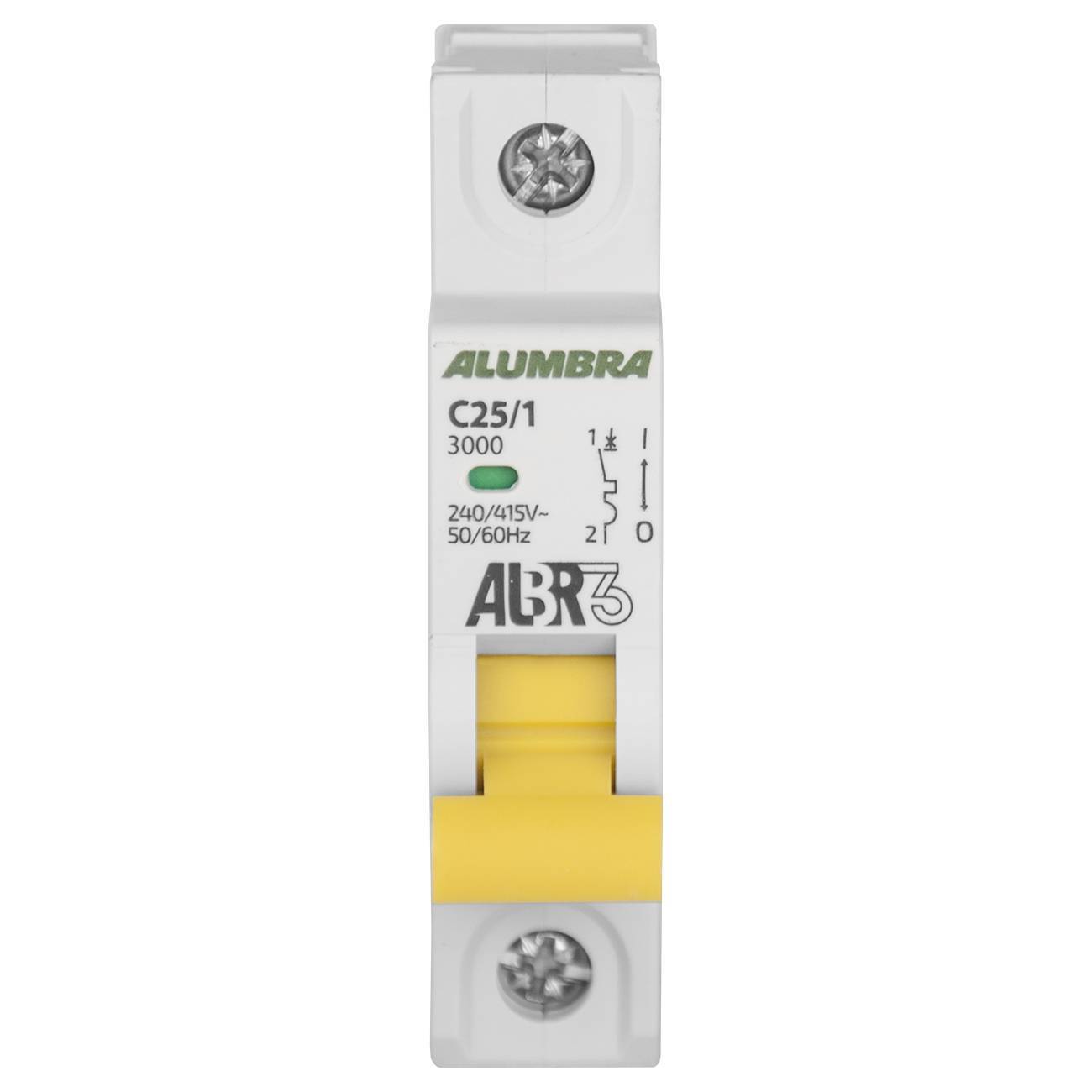 Disjuntor Unipolar 25A 3Ka Curva C Albr Alumbra