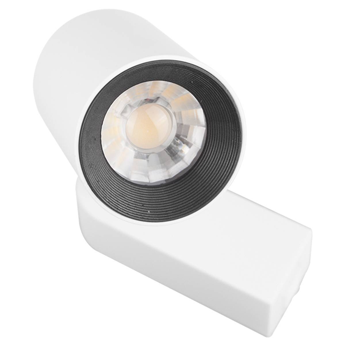 Kit Trilho Eletrificado 1 Metro Branco + 3 Spots Led 7w Branco Frio