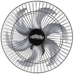 Ventilador de Parede Oscilante 50cm Preto/Prata Turbão 130W Bivolt