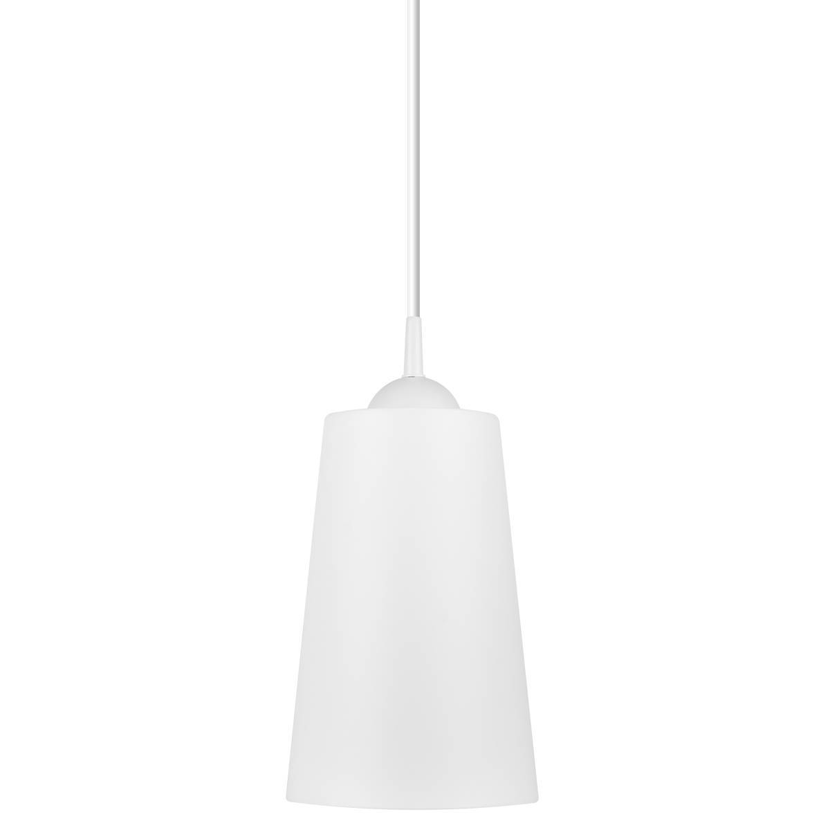 Luminária Pendente Easy 26x17cm Branco Bronzearte + Lâmpada Brinde