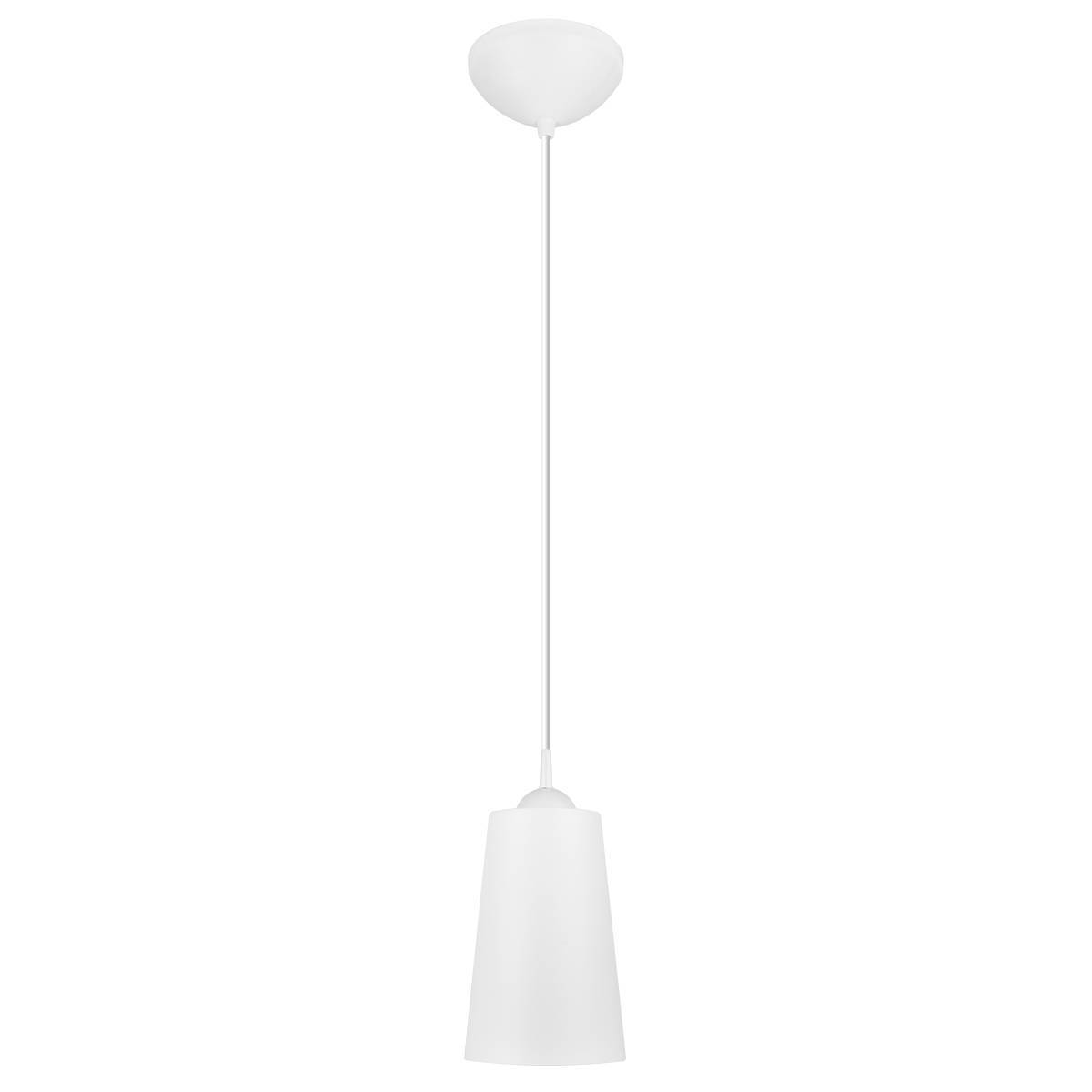 Luminária Pendente Easy 26x17cm Branco Bronzearte + Lâmpada Brinde