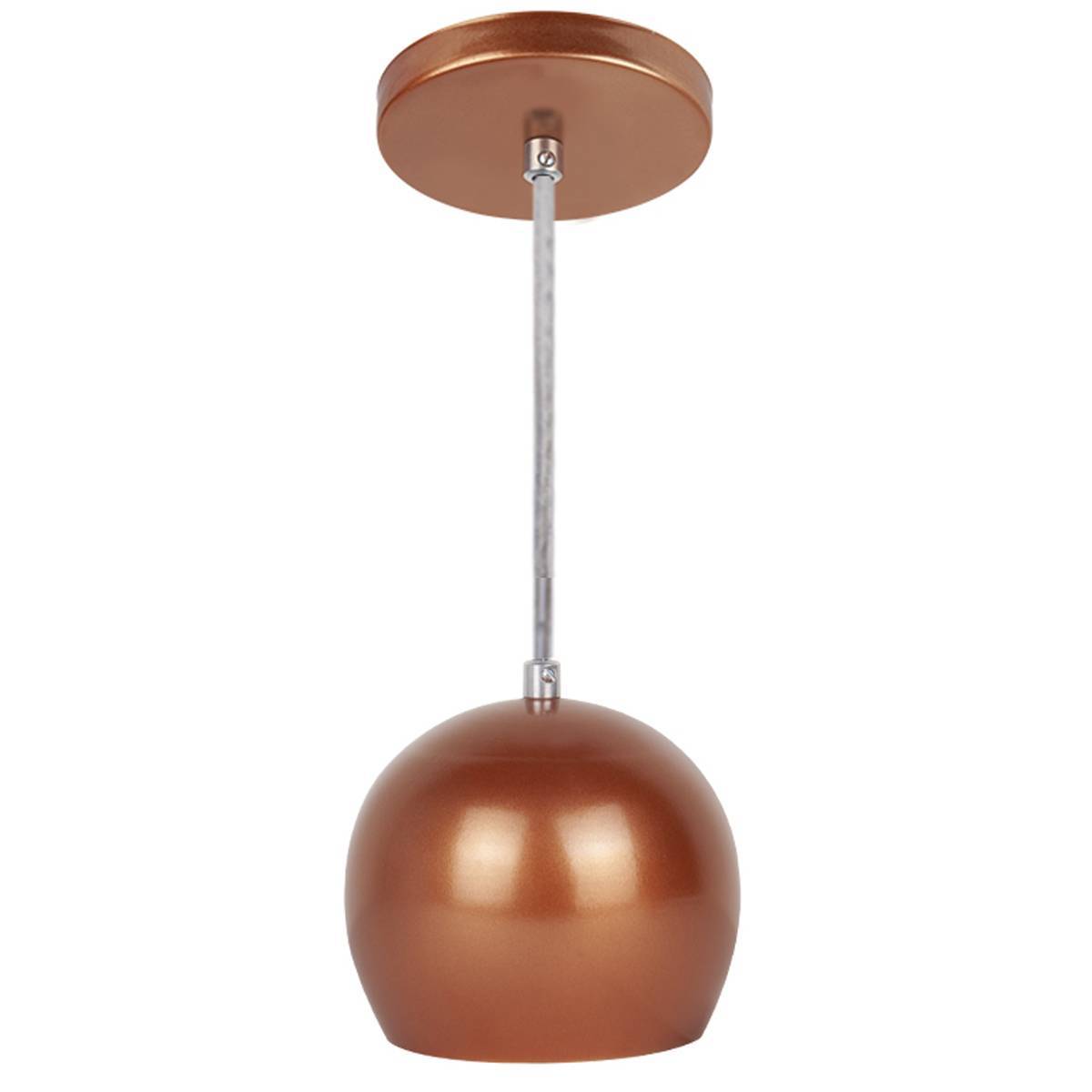 Luminária Pendente Bola Cobre Pequeno P/ 1 Lâmpada Enerlux