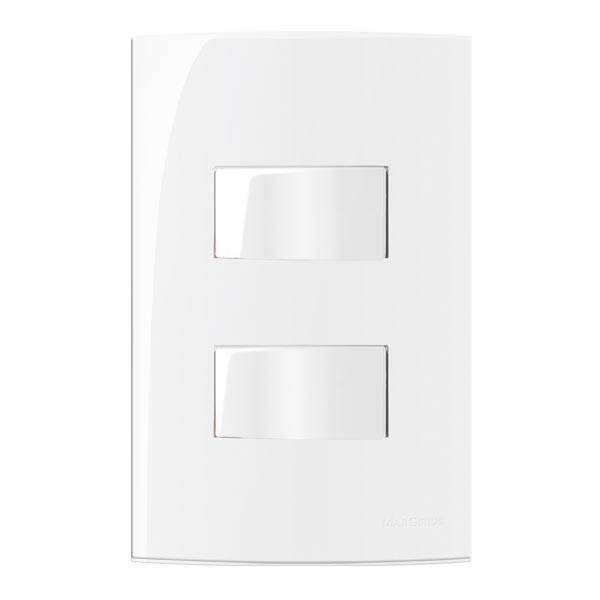 Conjunto Montado Sleek 4x2 2 Interruptores Simples 10a 250v Margirius