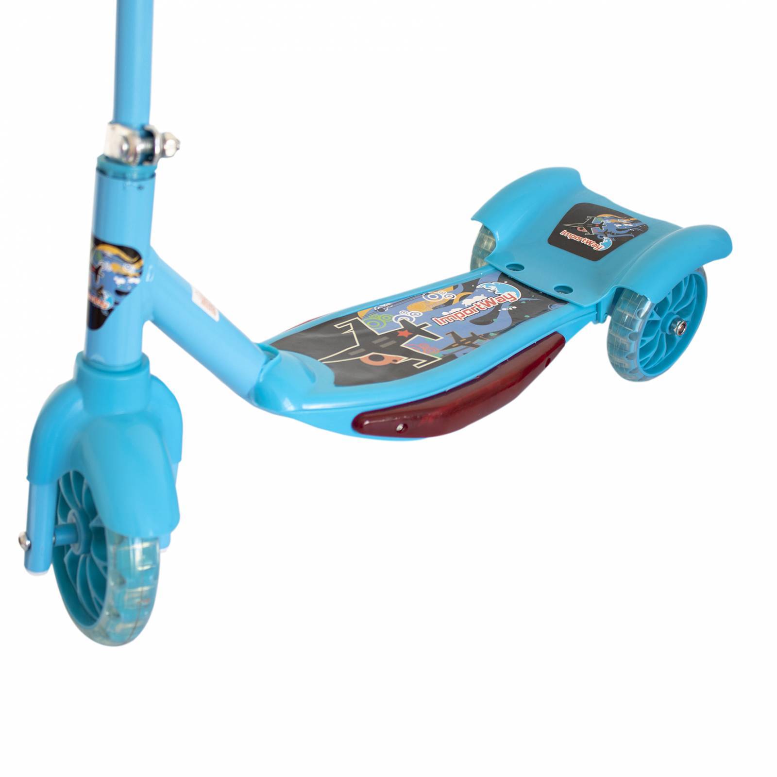 Patinete Infantil 3 Rodas Musical Luzes Cesta