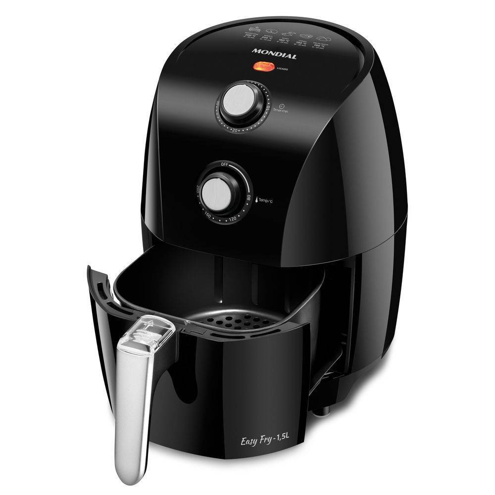 Fritadeira Elétrica Sem Óleo Easy Fry Mondial AF-23 1,5L Preta