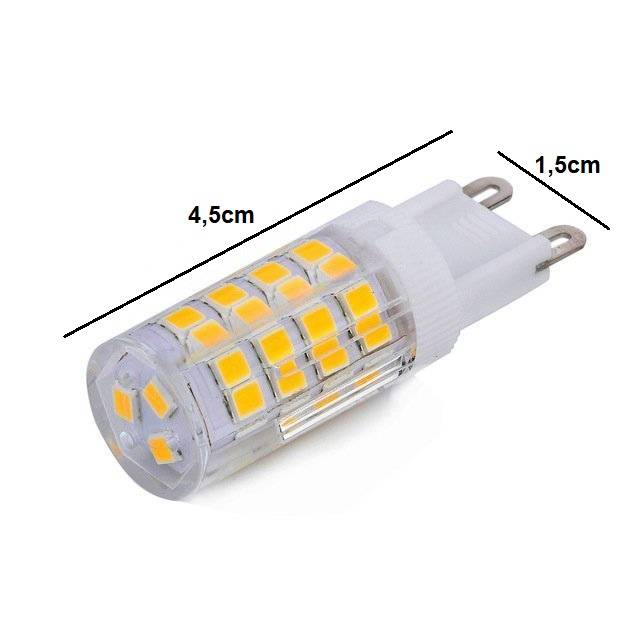 Kit 10 Lâmpadas Led Halopin G9 3w Branco Frio P/ Lustres e Pendentes