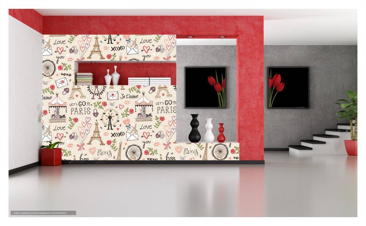 Papel De Parede Adesivo Paris Love You 300x52cm Sala Quarto