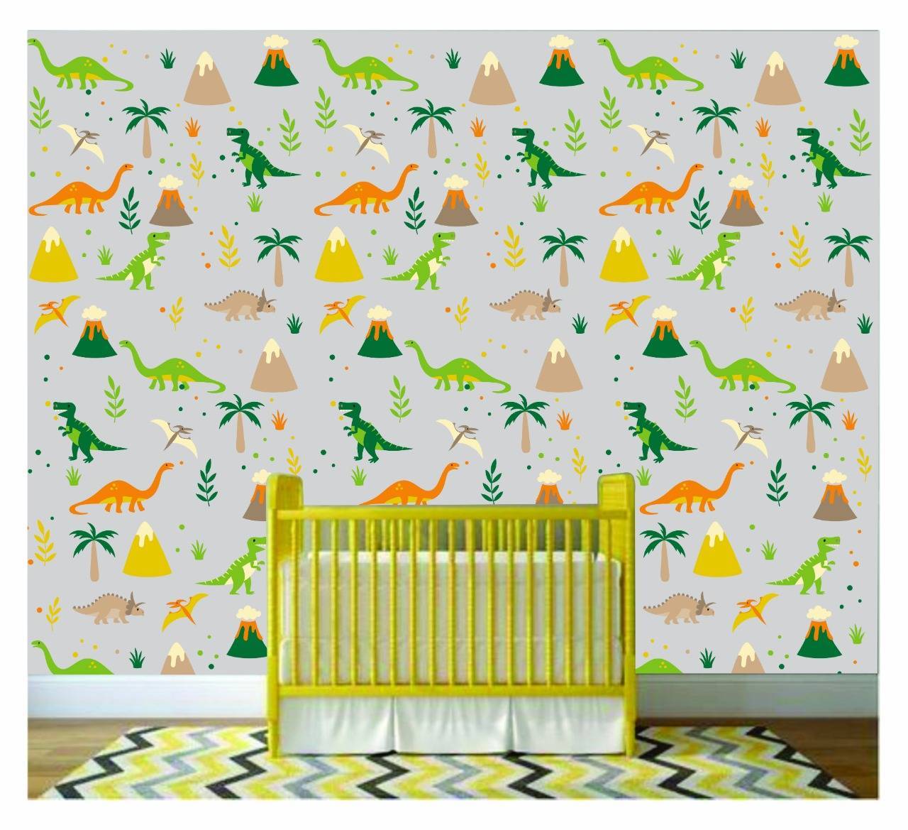 Papel de Parede Infantil Dinossauros, Papel Adesivo