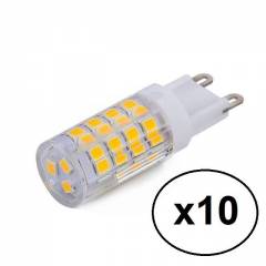 Kit 10 Lâmpadas Led Halopin G9 7w Branco Frio P/ Lustres e Pendentes