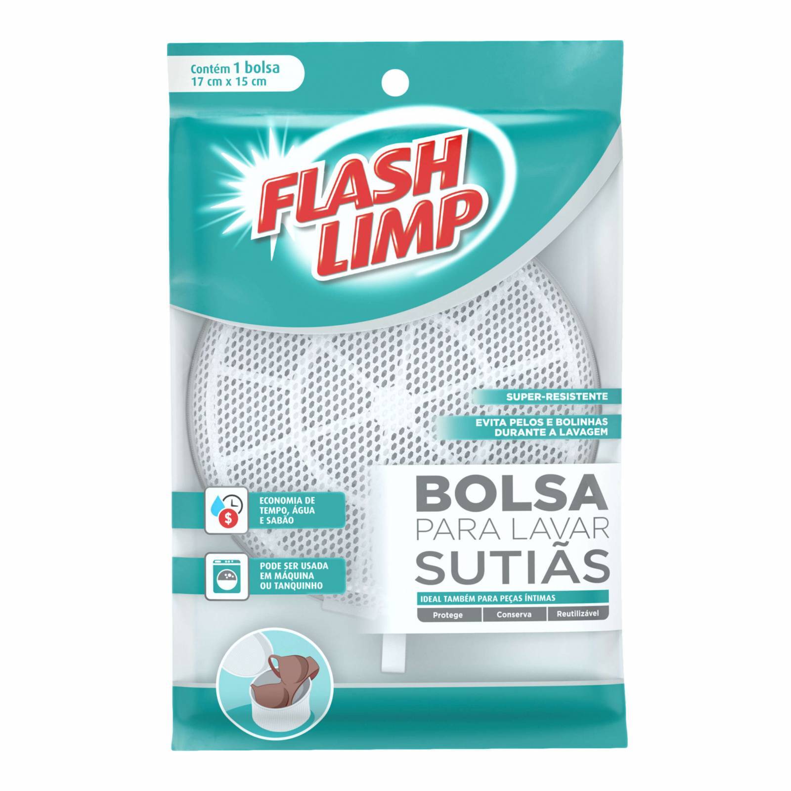 Bolsa Para Lavar Sutiãs Peças Íntimas 17x15cm Flash Limp - LCGELETRO