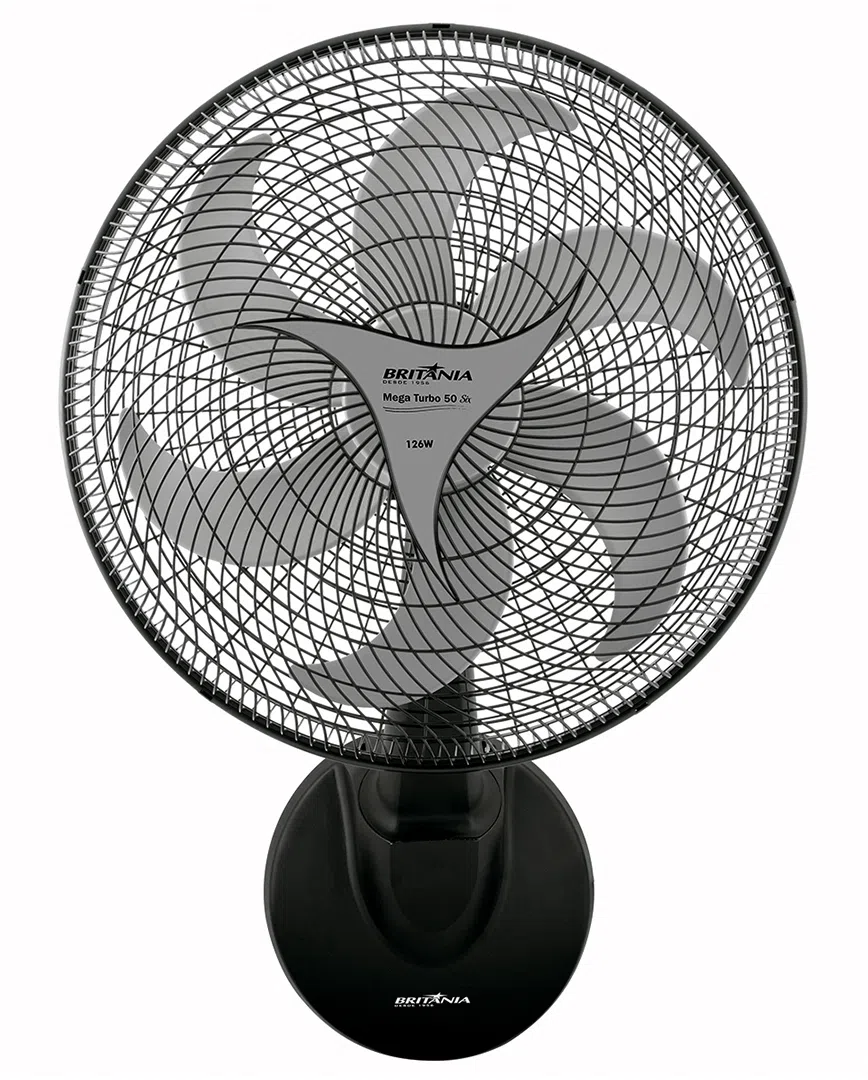 Ventilador de Parede Britânia Mega Turbo 50 Six cr Com Controle Remoto