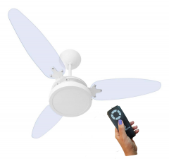 VENTILADOR DE TETO CRISTAL LED 18W CONTROLE REMOTO PROTECTION