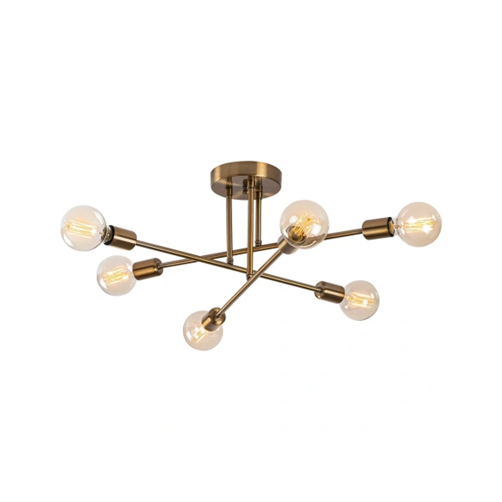 Pendente Sputnik Átomo P/ 6 Lâmpadas Lustre Moderno