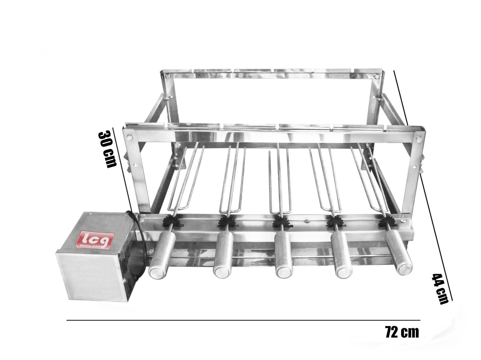 Churrasqueira Giratória Grill Lcg 5 Espetos Bivolt Inox