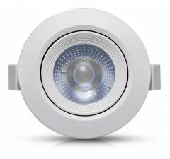 Spot Led Direcionável REDONDO 3W Branco Frio 6000K