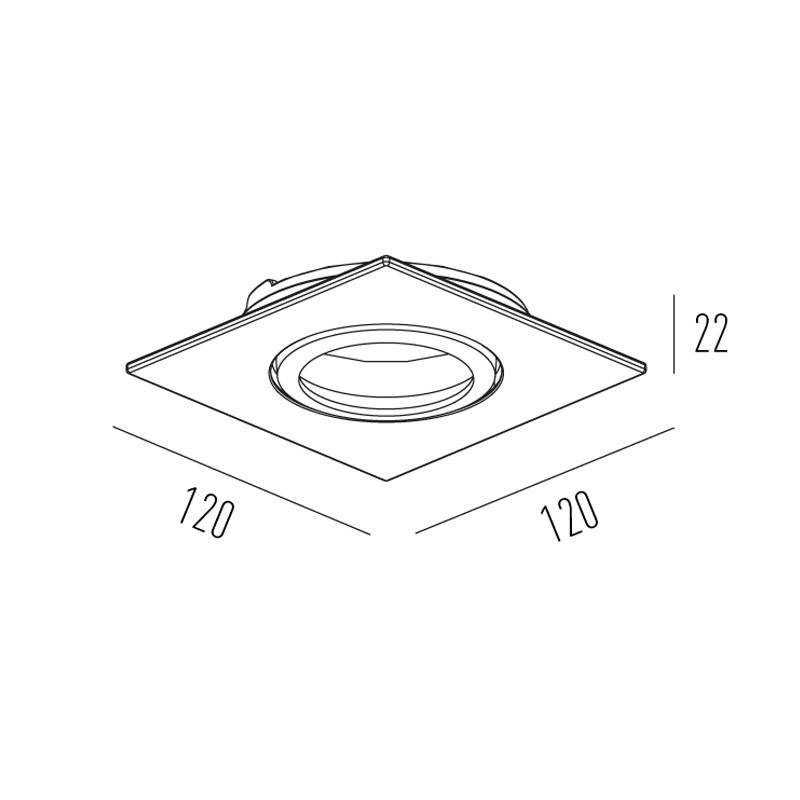 SPOT EMB ORIENT P/ 1L AR70 GU10 BRANCO INTERLIGHT