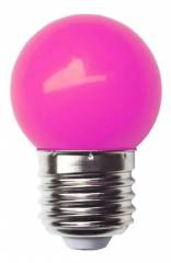 LAMP BULBO 1,5W E27 BOLINHA ROSA  