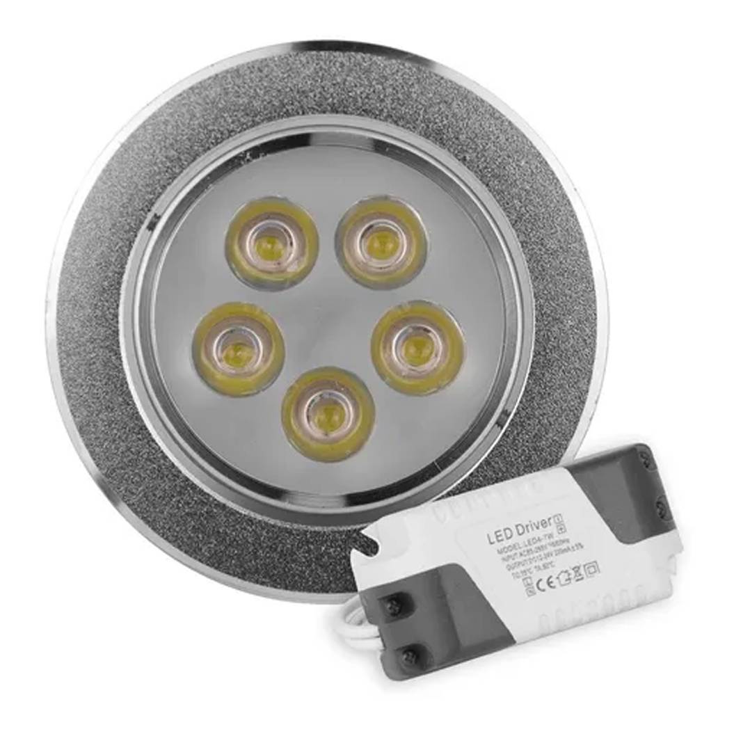 Spot LED Embutir Direcionável Redondo 5w Branco Quente CZ