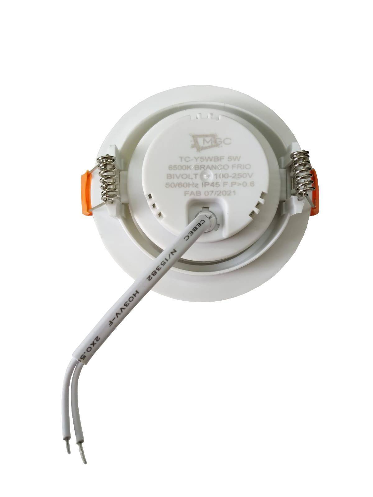 Spot LED Embutir Direcionável Redondo 5w 6k Branco