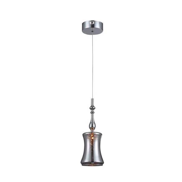 Lustre Pendente De Vidro Fumê 1 Lâmpada 32x13cm Mykonos